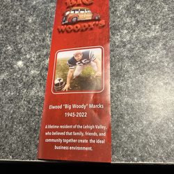 Big Woody’s Bar & Grill - New food menus (spelled Lehigh right on this one)