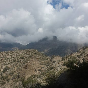 Turtlehead Peak - A rainstorm blowing in at Turtlehead Peak - Hiking Near Me - Las Vegas, Nevada