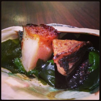 Saison - Abalone, nettle puree, seaweed - New American Near Me - San Francisco, California Saison - Abalone, nettle puree, seaweed - New American Near Me - San Francisco, California