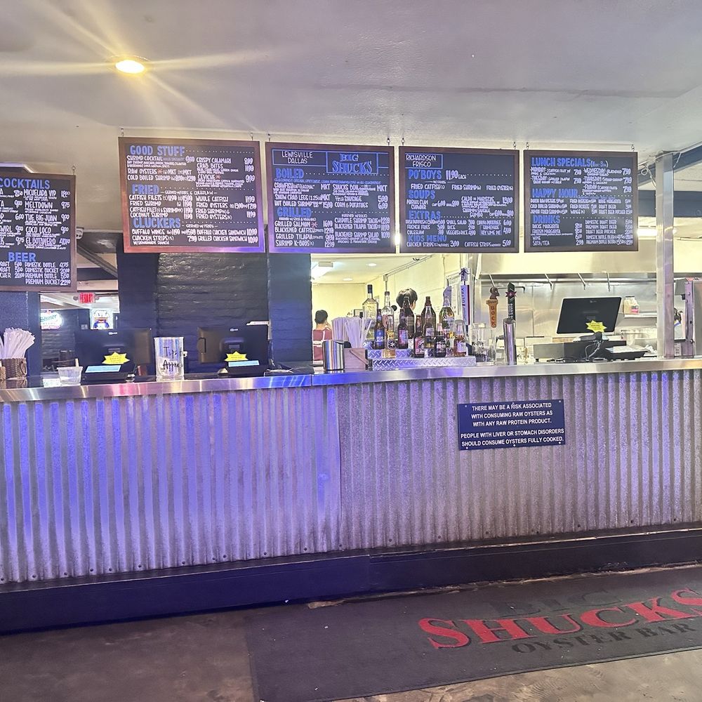 Big Shucks Oyster Bar - Order counter - Seafood Near Me - Dallas, Texas Big Shucks Oyster Bar - Order counter - Seafood Near Me - Dallas, Texas