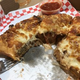 Meatball and caramelized onion calzone Meatball and caramelized onion calzone
