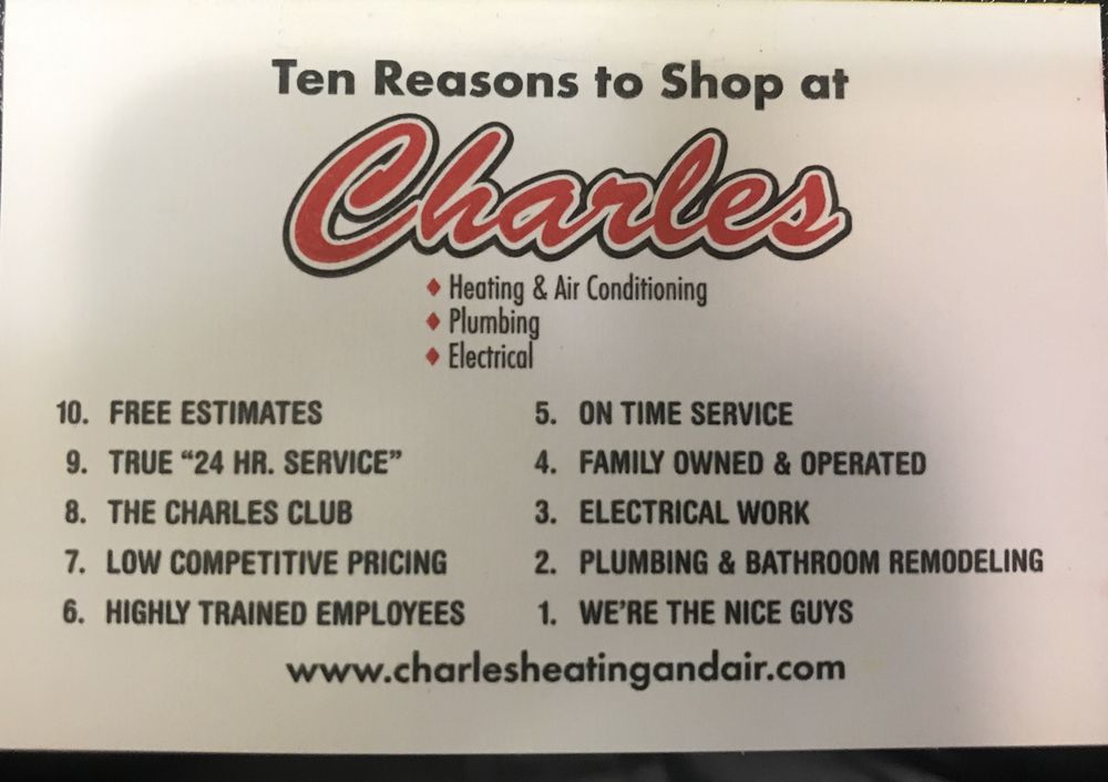 Slide of Charles Heating, Air Conditioning, Plumbing & Electrical