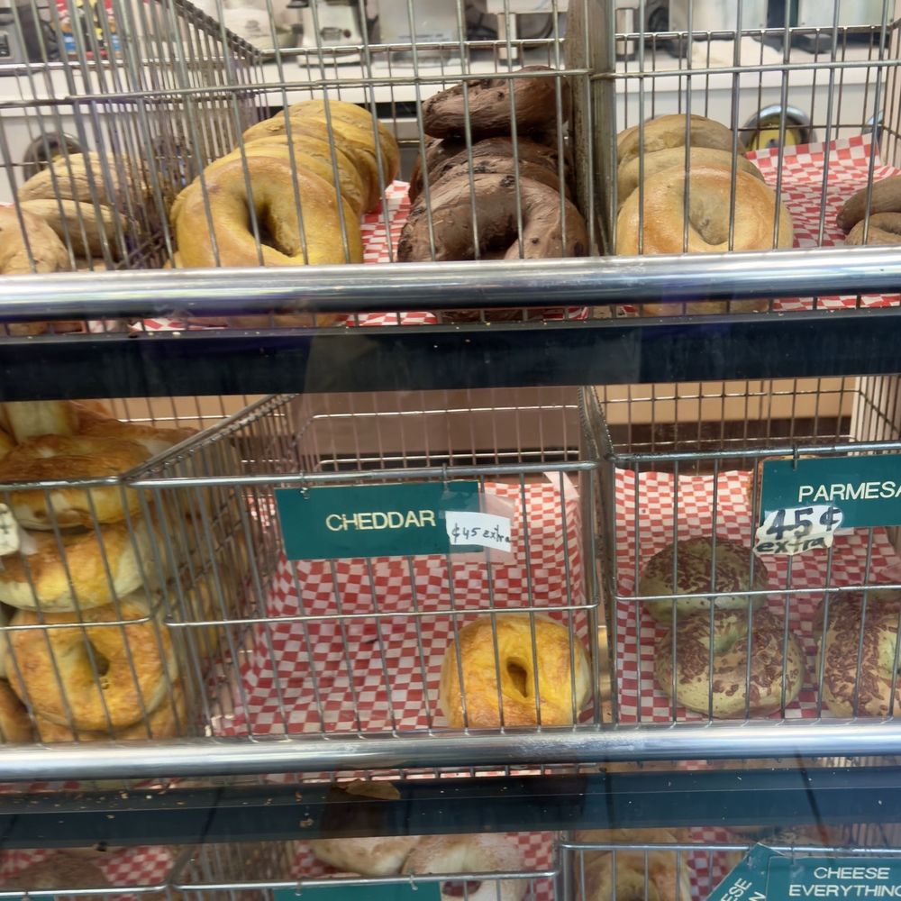 Big selection of fresh bagels Big selection of fresh bagels