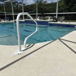 Just Beachy Pools - Pool Railing Install