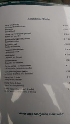 Menu photo 6 Restaurant Uilenspiegel Wenduine, VWV