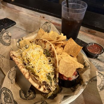 Rusted Spoke Brewing - Grande Steak Chalupa - Barbeque Near Me - Mackinaw City, Michigan