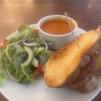 Saints + Council - Tomato soup, side salad, and a grilled cheese - Breakfast & Brunch Near Me - Atlanta, Georgia Saints + Council - Tomato soup, side salad, and a grilled cheese - Breakfast & Brunch Near Me - Atlanta, Georgia