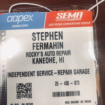 Rockys Mobile Auto Repair - SEMA SHOW PASSES - Auto Repair Near Me - Kaneohe, Hawaii Rockys Mobile Auto Repair - SEMA SHOW PASSES - Auto Repair Near Me - Kaneohe, Hawaii