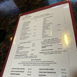 Menu as of February 2024