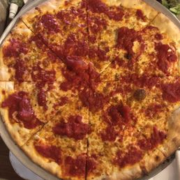 Large tomato pie( thin crust, very good)