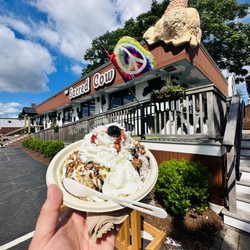 The Sacred Cow - Sundae in front of the building