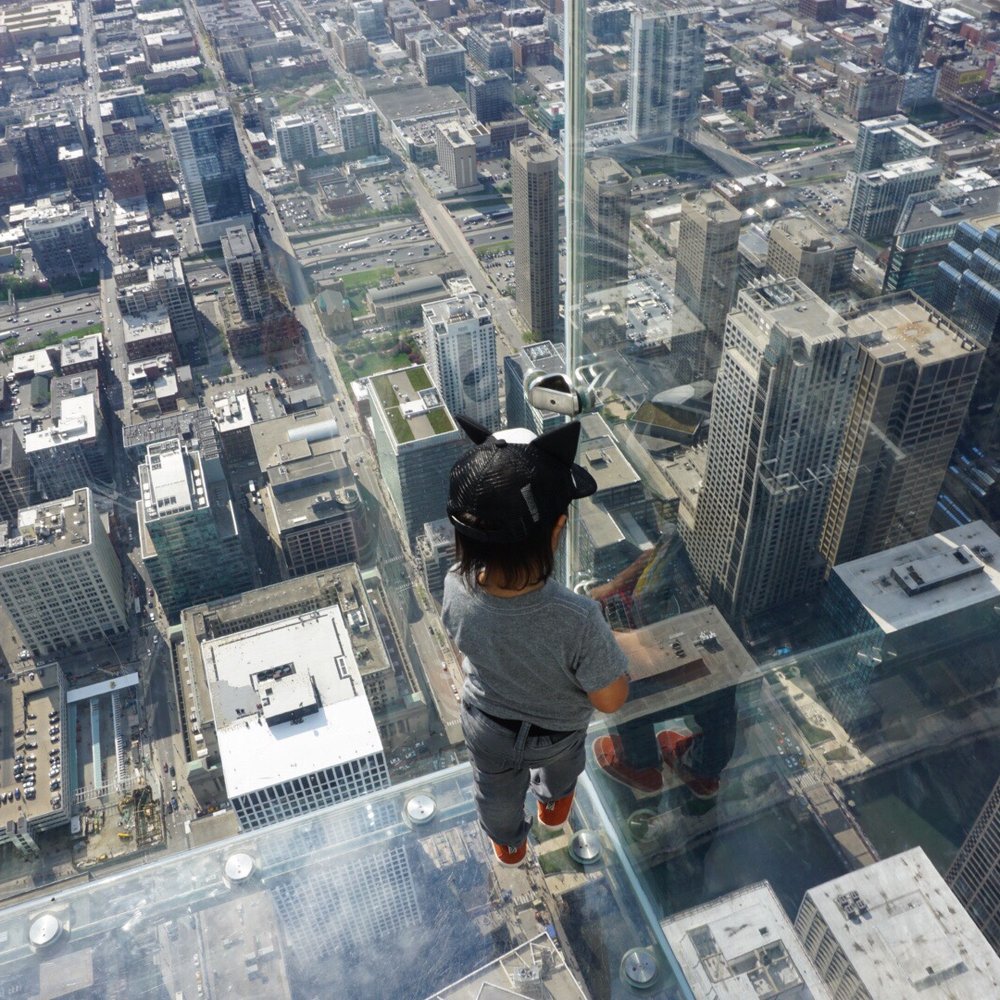 Skydeck - No fear looking out at the city while on the glass ledge - Observatories Near Me - Chicago, Illinois