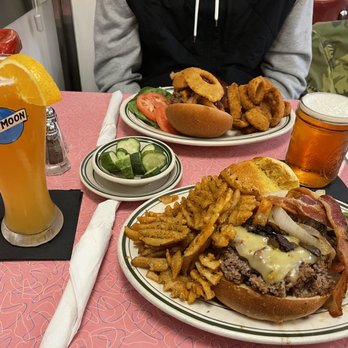 Jackson Hole - Baldouni Burger with Waffle Fries (Added bacon). Delicious! - Burgers Near Me - East Elmhurst, New York