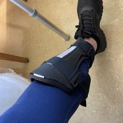 Encompass Health Rehabilitation Hospital of Sunrise - Leg brace to keep my foot from dropping and knee buckling for the win!!