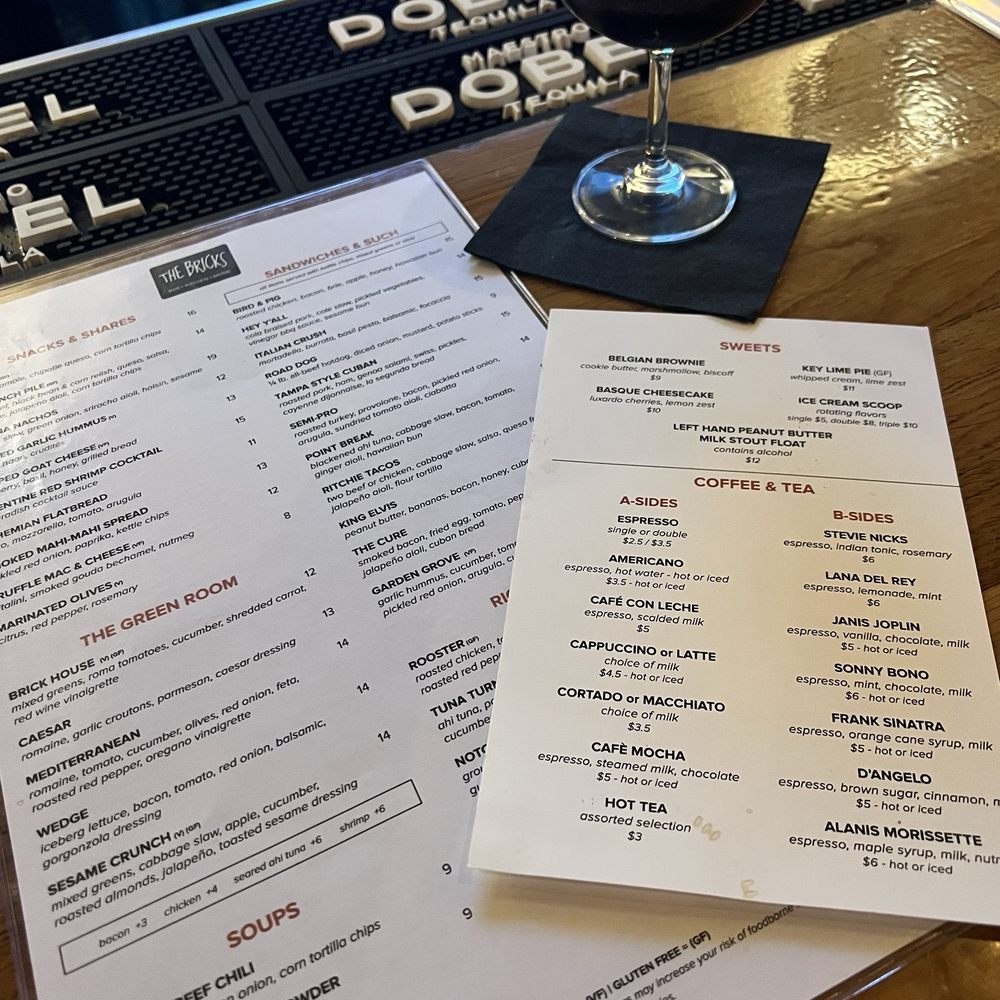The Bricks - Espresso martini + menu - Bars Near Me - Tampa, Florida The Bricks - Espresso martini + menu - Bars Near Me - Tampa, Florida