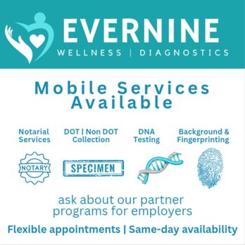 EverNine Diagnostics - Notary|DOT & NonDOT Testing|DNA Testing| Background & Fingerprinting - Notaries Near Me - Concord, North Carolina EverNine Diagnostics - Notary|DOT & NonDOT Testing|DNA Testing| Background & Fingerprinting - Notaries Near Me - Concord, North Carolina