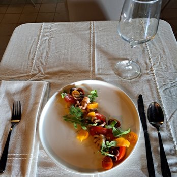 Farmacy Grill - Grilled Octopus appatizer, peach, citrus and tomatoes - Caterers Near Me - Corpus Christi, Texas Farmacy Grill - Grilled Octopus appatizer, peach, citrus and tomatoes - Caterers Near Me - Corpus Christi, Texas