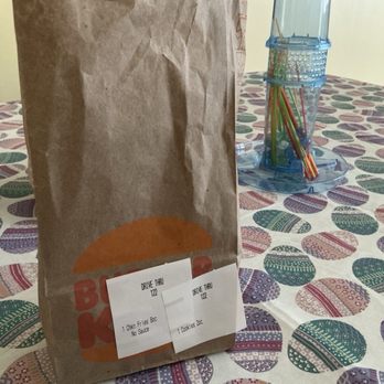 Burger King - Burger king bag with chicken  fries and Chocolate Chip Cookie! - Burgers Near Me - Lemont, Illinois