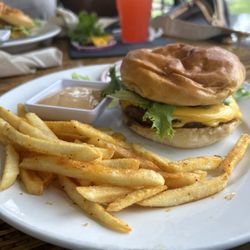 Elmhurst Grille - Elmhurst Burger and seasoned fries