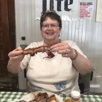 Vernon's Kuntry Bar-B-Que - Carolyn from Pennsylvania says "this is a Texas size rib ". - Barbeque Near Me - Conroe, Texas Vernon's Kuntry Bar-B-Que - Carolyn from Pennsylvania says "this is a Texas size rib ". - Barbeque Near Me - Conroe, Texas