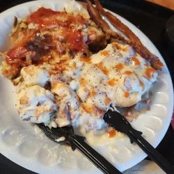 Terrace Cafe - Chipped beef gravy, bacon and shredded hashbrowns