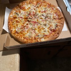 Pan Pizza - There is eight slices in there medium ...