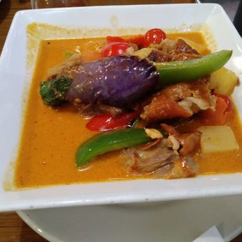 Champa Garden - Duck Eggplant Red Curry - Thai Near Me - Redding, California Champa Garden - Duck Eggplant Red Curry - Thai Near Me - Redding, California