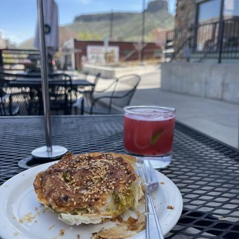 Cafe 13 - Hatch and cheddar roll and blackberry jalapeño margarita. - Coffee & Tea Near Me - Golden, Colorado Cafe 13 - Hatch and cheddar roll and blackberry jalapeño margarita. - Coffee & Tea Near Me - Golden, Colorado