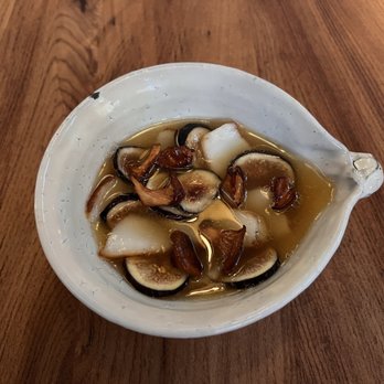 Wolfsbane - Scallop - chanterelles, black mission fig, hen consomme - Wine Bars Near Me - San Francisco, California