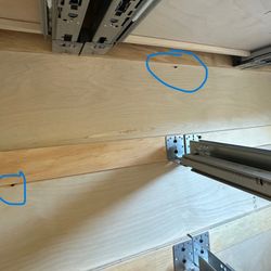 Countryside Amish Furniture - Inside of furniture, nails missed their mark and came trough other side