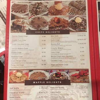 Choco Fruit - Menu. - Creperies Near Me - Anaheim, California