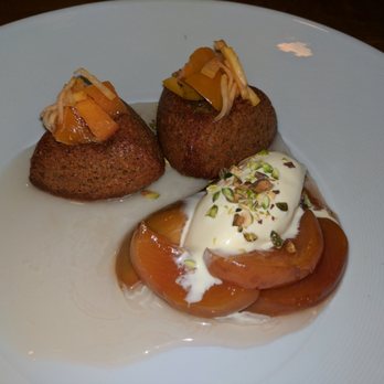 The Dearborn - Pistachio Brown Butter Cake - served with cream cheese ice cream - New American Near Me - Chicago, Illinois