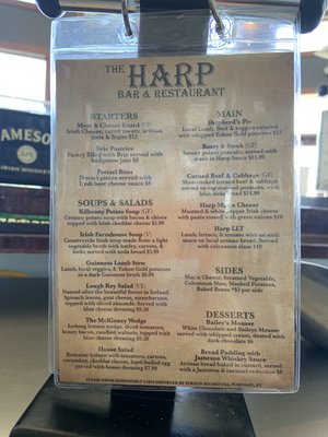 Menu photo 8 The Harp Meridian, ID Menu photo 8 The Harp Meridian, ID