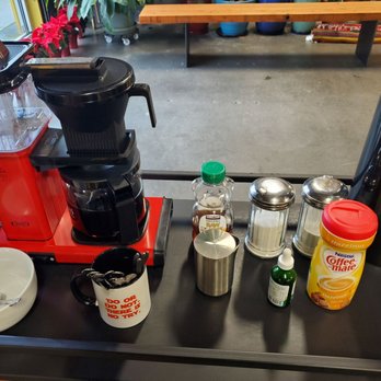 TOM BIHN - They had special shopping hours on a Saturday and they had this wonderful coffee station. Great tasting blend made with a Moccamaster! - Luggage Near Me - Seattle, Washington TOM BIHN - They had special shopping hours on a Saturday and they had this wonderful coffee station. Great tasting blend made with a Moccamaster! - Luggage Near Me - Seattle, Washington