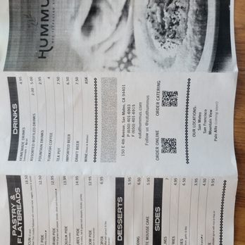 Hummus Mediterranean Kitchen - Menu - Mediterranean Near Me - San Mateo, California
