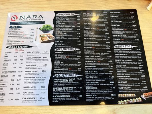 Menu photo 1 Nara Ramen and Sushi Bar Kuna, ID Menu photo 1 Nara Ramen and Sushi Bar Kuna, ID