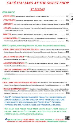 Menu photo 3 Sweet Shop Cafe Italiano Buchanan, MI Menu photo 3 Sweet Shop Cafe Italiano Buchanan, MI