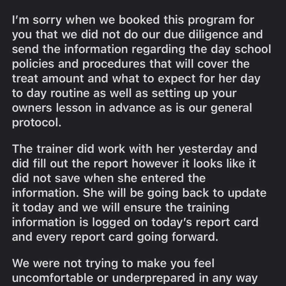 Emails between Top Dog Ranch and myself