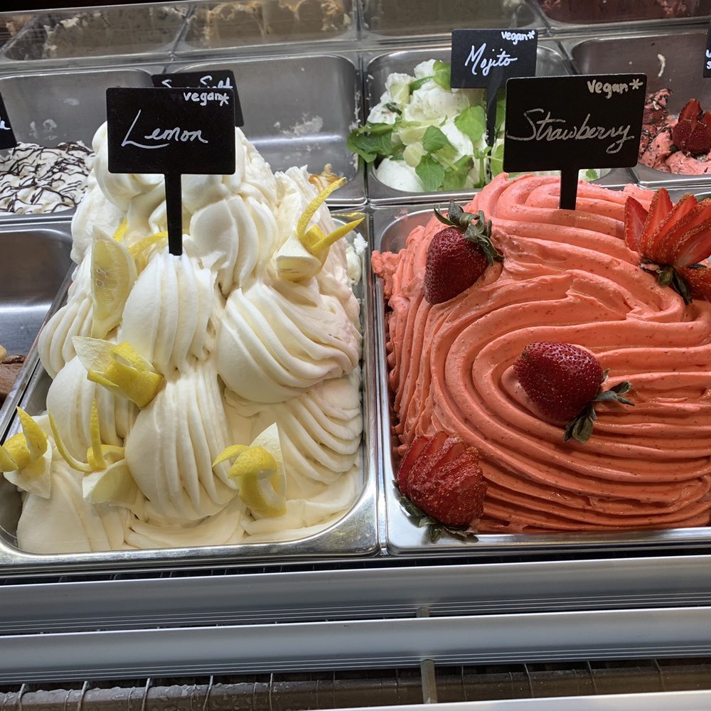 Lots of vegan gelato options Lots of vegan gelato options