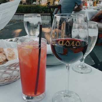 Oasis Restaurant - Summer Lemonade & Glass of Pinot Noir - Afghan Near Me - Pleasanton, California Oasis Restaurant - Summer Lemonade & Glass of Pinot Noir - Afghan Near Me - Pleasanton, California