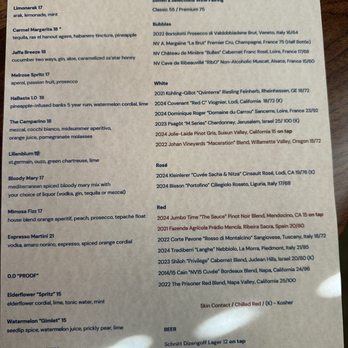 Carmel - Beverage drinks menu - Mediterranean Near Me - Los Angeles, California