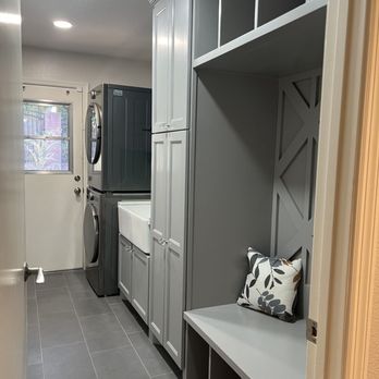 Dry Time H2O - New flooring, custom bench and cabinets - Damage Restoration Near Me Dry Time H2O - New flooring, custom bench and cabinets - Damage Restoration Near Me