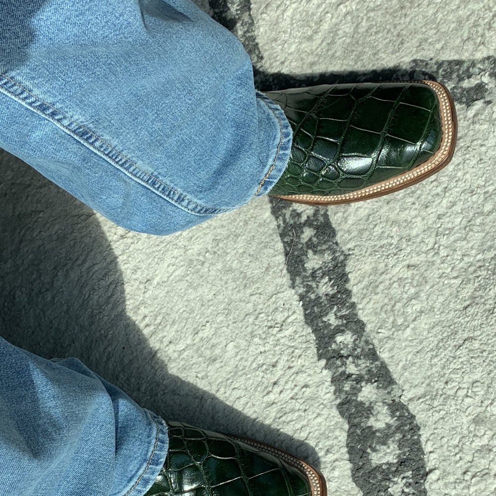 La Hacienda Boot - They look good with me holding them... but even better being worn! - Shoe Stores Near Me - Houston, Texas