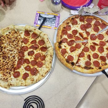 Chuck E. Cheese - 2 large pizzas. One with pepperoni. One cheese/half pepperoni with stuffed crust. Delicious! - Pizza Near Me - Fredericksburg, Virginia Chuck E. Cheese - 2 large pizzas. One with pepperoni. One cheese/half pepperoni with stuffed crust. Delicious! - Pizza Near Me - Fredericksburg, Virginia