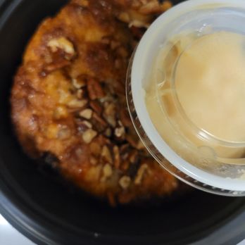 Razzoo's Cajun Cafe - Peach bread pudding with rum sauce - Cajun/Creole Near Me - Stafford, Texas Razzoo's Cajun Cafe - Peach bread pudding with rum sauce - Cajun/Creole Near Me - Stafford, Texas