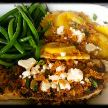 Bonefish Grill - Swordfish with pumpkin ravioli and green beans. This is a must get when Fall. - Seafood Near Me - Tampa, Florida