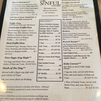 The Sinful Kitchen - Menu - Breakfast & Brunch Near Me - Portland, Maine The Sinful Kitchen - Menu - Breakfast & Brunch Near Me - Portland, Maine