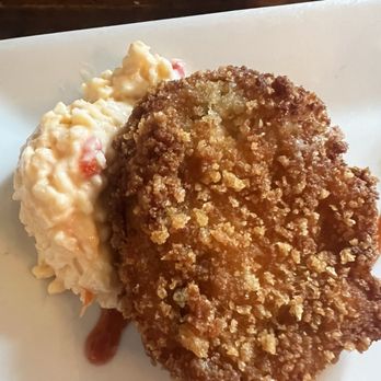 The Fancy Biscuit - Fried green tomato w pimento cheese - Breakfast & Brunch Near Me - Richmond, Virginia The Fancy Biscuit - Fried green tomato w pimento cheese - Breakfast & Brunch Near Me - Richmond, Virginia