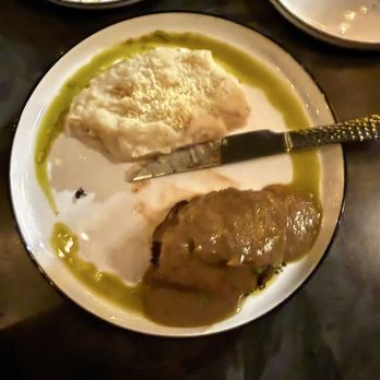 Petite Suzette - The most perfect and tender Filet Mignon with a side of mashed potatoes. The gravy comes in a little boat. - French Near Me - Montgomery, Texas