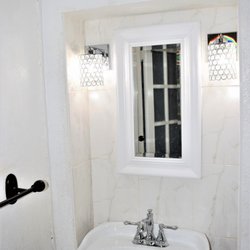 Places Prepared - Gorgeous lamps, mirror, and new sink and faucet installed